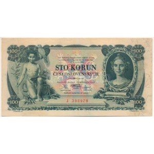 Csehszlovákia 1931. 100K J 392979 T:F szép papír / Czechoslovakia 1931. 100 Korun J 392979 C:F fine paper Krause 23...