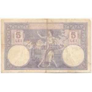 Románia 1920. 5L V.1992 0339 T:VG / Romania 1920. 5 Lei V.1992 0339 C:VG Krause P#19a