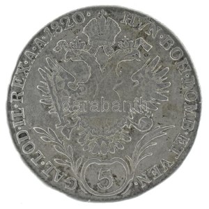 Ausztria 1820V 5kr billon I. Ferenc Velence (2,17g) T:3 Austria 1820V 5 Kreuzer billon Franz I Venice (2,17g) C...