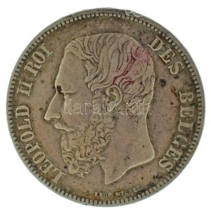 Belgium 1868. 5Fr Ag 