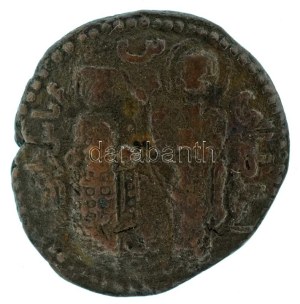 Iszlám államok / Artukida dinasztia / Najm al-Din Alpi 1152-1176. Dirham bronz, Mardin. Az előlapon: VII...