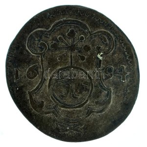 Német államok / Szászország 1694IK 1pf Ag IV. János György (0,29g) T:XF / German states ...