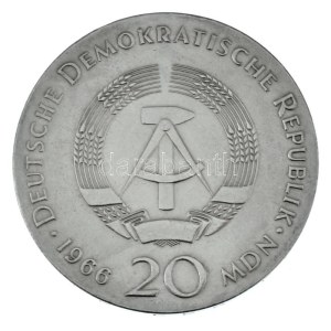 Német Demokratikus Köztársaság 1966. 20M Ag Gottfried Wilhelm Leibniz kapszulában T:AU ...