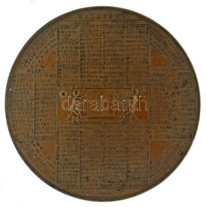 Habsburg Birodalom / Csehország 1806. kétoldalas bronz naptárérem az 1806-os évre, az 1805...