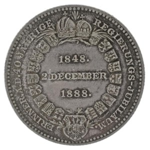 Ausztria 1888. I. Ferenc József Osztrák Császár / Emlékezzünk a 40 éves kormányzásának jubileumára 1848. december 2. ...