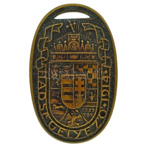 Zutt Richárd (1887-1938) 1914. Hadsegélyező 1914 bronz emlékérem (53x33mm) T:AU / Hungary 1914. ...