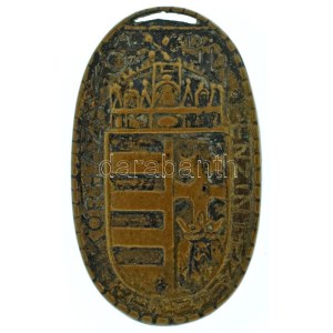 Zutt Richard (1887-1938) 1914. Pénzintézetek Hadikórháza öntött bronz ovális emlékérem (47x28mm) T:AU / Hungary 1914...