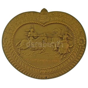 Mester Jenő (1882-1961) 1937. Erő, erény egyesülve, segítsen a győzelemre egyoldalas bronz emlékérem, előlapon M...