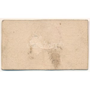 1800-1900 k. Katonai szállás szárazbélyegzővel ellátott, merített vastag karton lapka rajta fekete tintás kézírással ...