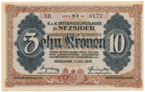 Nezsider / Hadifogolytábor 1916. 10K római sorozat- és arab sorszámmal 
