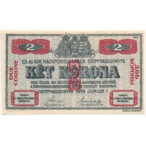 1916. Ostffyasszonyfa / Hadifogolytábor 1916. június 1. 2K arab sorozat- és sorszámmal 25 0919, MS jelzéssel T...