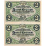 Zalaegerszeg / hadifogolytábor 1916. augusztus 15. 2K (2x) viszonylag közeli arab sorozat és sorszámmal "9 0322" and ...