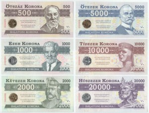 2012. 500 Balatoni Korona - 20.000 Balatoni Korona (6xklf) mind 