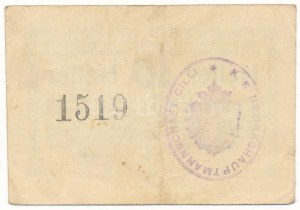 Ausztria / Cilli / Reifenstein Hadifogolytábor 1916. 10h, hátlapon bélyegzéssel és bélyegzett sorszámmal 
