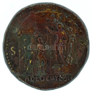 Római Birodalom 063 / Nero / Róma / Sestertius bronz (25,17g) T:VG/XF a portréoldalon nagy sérülés, a hátlap szép ...