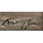 Náray Aurél (1883-1948): Dínom-dánom. Olaj, vászon. Jelezve jobbra lent. Dekoratív, sérült fakeretben. 55x67,5 cm ...