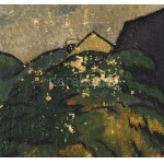 Tscharner János / Tscharner, Johann Wilhelm von (1886-1946): Kisvárosi utca (Felsőbánya vagy Nagybánya), 1911. Olaj...