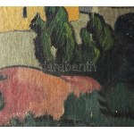 Tscharner János / Tscharner, Johann Wilhelm von (1886-1946): Kisvárosi utca (Felsőbánya vagy Nagybánya), 1911. Olaj...