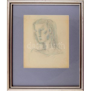 Korniss Dezső (1908-1984): Fej, 1930 körül. Ceruza, papír, jelzés nélkül. Reprodukálva: Kolozsváry Marianna...