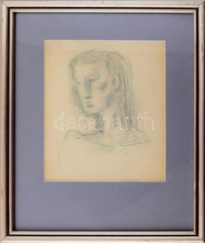 Korniss Dezső (1908-1984): Fej, 1930 körül. Ceruza, papír, jelzés nélkül. Reprodukálva: Kolozsváry Marianna...