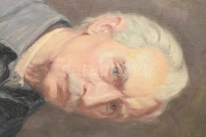 Muzsinszki Nagy Endre (1886-1975): Önarckép 75 évesen, Siófok, 1961. Olaj, vászon. Jelezve jobbra lent. 60X50 cm ...