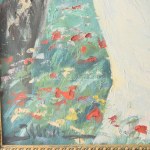 Illencz Lipót (1882-1950): Lány virágokkal. Olaj, vászon, jelezve balra lent. Dekoratív fakeretben, 80×60 cm. ...