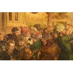Telepy Károly (1828-1906): Bibliai jelenet. Olaj, vászon. Jelezve jobbra lent. Javított. Dekoratív...
