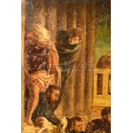 Telepy Károly (1828-1906): Bibliai jelenet. Olaj, vászon. Jelezve jobbra lent. Javított. Dekoratív...