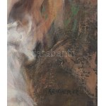 Geiger Richárd (1870-1945): Női akt. Olaj, vászon, jelezve jobbra lent. 60×40 cm. Dekoratív fakeretben. ...