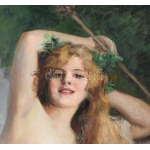 Geiger Richárd (1870-1945): Női akt. Olaj, vászon, jelezve jobbra lent. 60×40 cm. Dekoratív fakeretben. ...