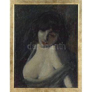 Bálint Rezső (1885-1945): Merengő. Olaj, vászon, jelezve balra fent, fakeretben, 52,5×40 cm