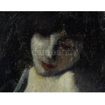 Bálint Rezső (1885-1945): Merengő. Olaj, vászon, jelezve balra fent, fakeretben, 52,5×40 cm