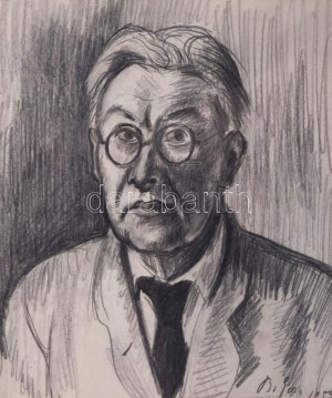 Bornemisza Géza (1884-1966): Időskori önarckép, 1959. Ceruza, papír. Jelezve jobbra lent. Proveniencia...