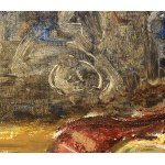 Márk Lajos (1867-1940): Dáma fotelben. Olaj, vászon, jelezve jobbra lent. Dekoratív fakeretben, 80×60 cm / Lajos Márk...
