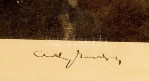 Czigány Dezső (1883-1937) festménye után: Ady Endre portréja. Fénynyomat, papír...