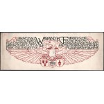 Richter Aurél (1870 - 1957): Wigand K. grafikai műintézet, Pozsony, szecessziós reklámlap terv 1919. Kinyitható...