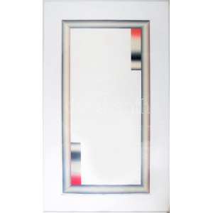 Hencze Tamás (1938-2018): Atmoszférikus tér (cím nélkül), 1979. Ofszet festék, karton, jelezve jobbra lent...