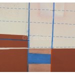 Misch Ádám (1935-1995): Geometrikus formák (Cím nélkül), 1980 körül. Akril, farost, jelezve középen lent. Keretben...