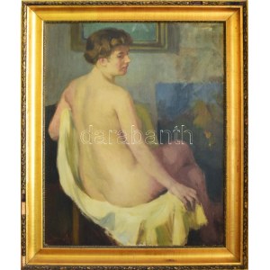 Mácsai István (1922- 2005): Női hátakt, 1950. Olaj, vászon, jelezve balra lent (Mácsai 50)...