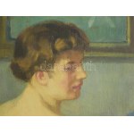 Mácsai István (1922- 2005): Női hátakt, 1950. Olaj, vászon, jelezve balra lent (Mácsai 50)...