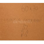 Szabó Vladimir (1905-1991): Alkony a parkban. Olaj, farost. Jelzett a hátoldalán. Dekoratív fakeretben...
