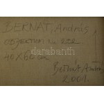 Bernát András (1957-): Objektum No. 232., 2001. Olaj, vászon, jelzett a hátoldalán. Proveniencia: vásárlás a művésztől...