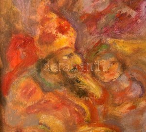 Szabó Vladimir (1905-1991): Salome. Olaj, farost. Jelezve középen fent, a hátoldalán autográf felirattal...
