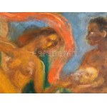 Szabó Vladimir (1905-1991): Salome. Olaj, farost. Jelezve középen fent, a hátoldalán autográf felirattal...