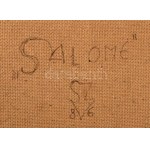 Szabó Vladimir (1905-1991): Salome. Olaj, farost. Jelezve középen fent, a hátoldalán autográf felirattal...