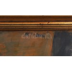 Klimó Károly (1936-): Csendélet. Olaj, farost, jelezve jobbra fent. Hátoldalán Képcsarnok Vállalat címkéjével...