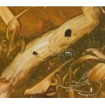 Szilágyi Imre (1942-): Társaság a szabadban. Olaj, farost, jelezve jobbra lent. 40x50 cm. Fakeretben...