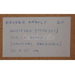Keserü Károly (1962-): Cím nélkül, 1105291. Tus, papír. Jelzett a hátoldalán. Üvegezett fakeretben / ink on paper...