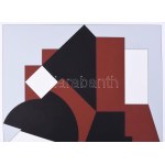 Victor Vasarely (1908-1997): Geometrikus kompozíció (cím nélkül). Szitanyomat, papír, jelzett, számozott (80/130)...