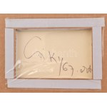 Csiky Tibor (1932-1989): Hullámzó formák (cím nélkül). Filctoll, papír. Jelzett a hátoldalán: Csiky 67 okt.. 29x20,5 cm...
